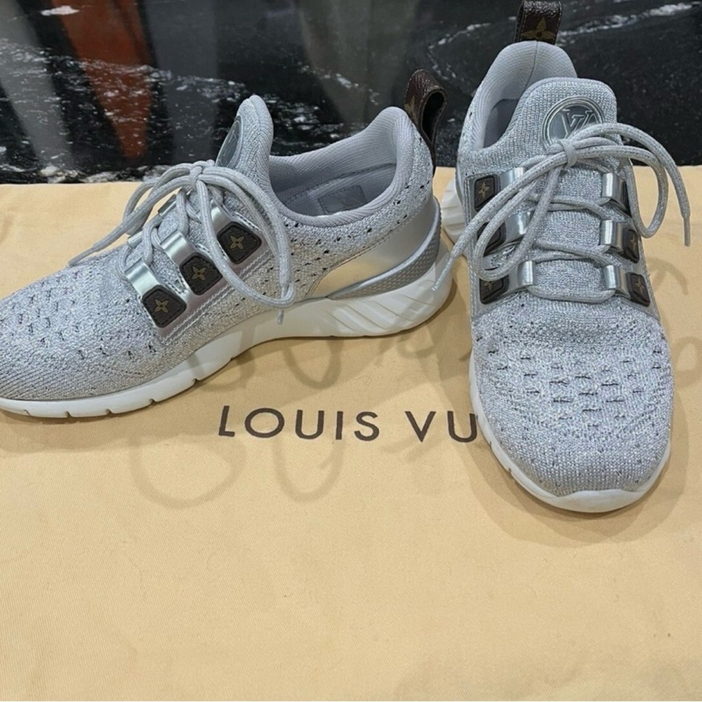 Louis Vuitton Metallic Knit Sneakers